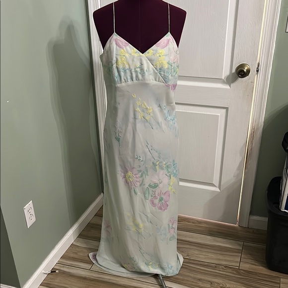 Richard Warren Evening-Floral Slip Dress - Picture 1 of 9